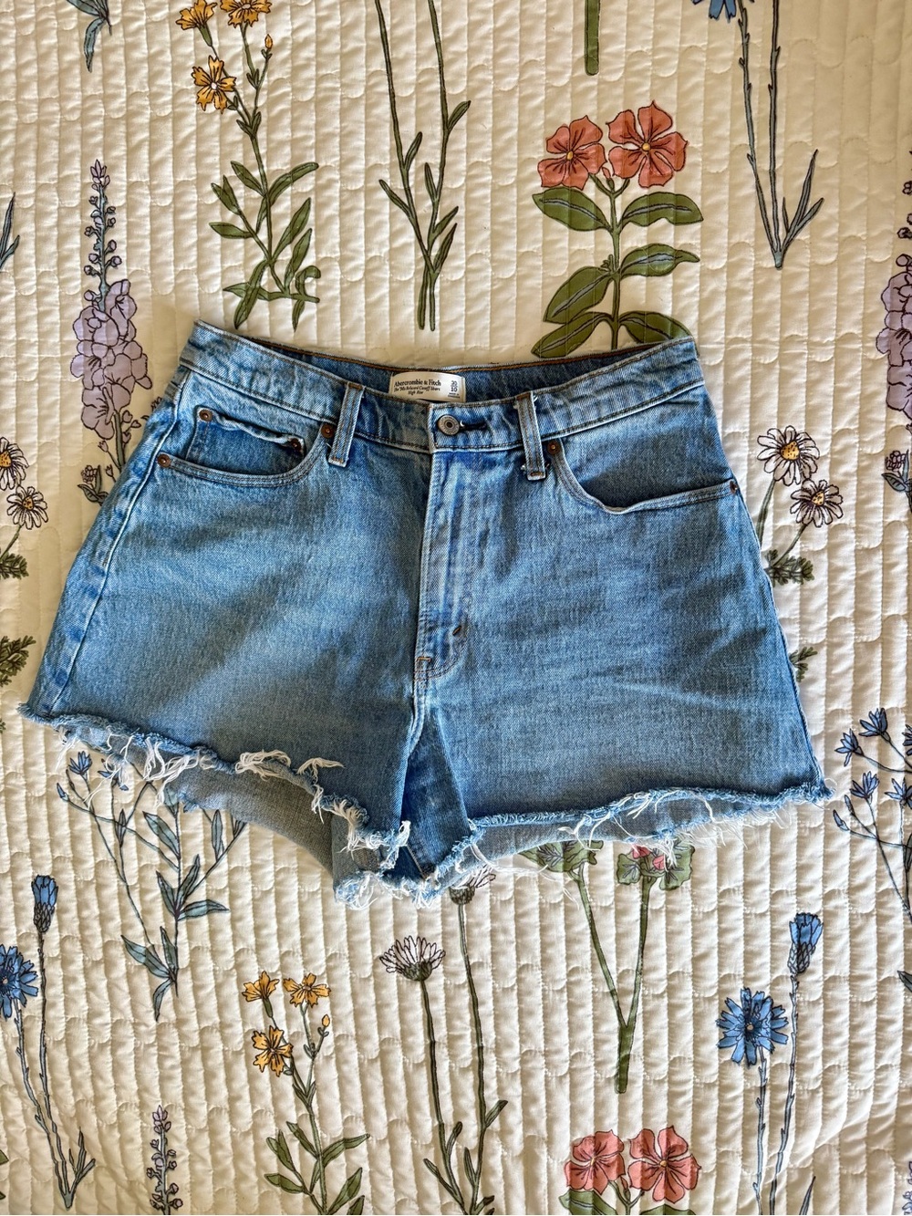 Abercrombie & Fitch Light Blue Denim Cutoff Shorts